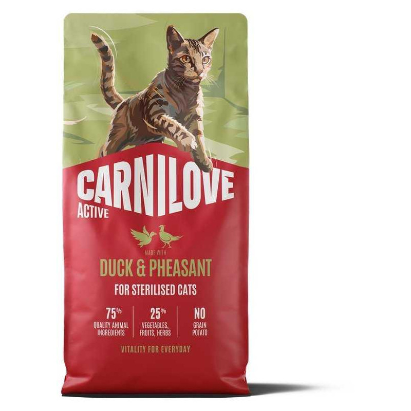 CARNILOVE CARNILOVE ACTIVE Cat Dry Made with Duck &amp; Pheasant for Ster