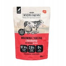 wiejska zagroda Wiejska Zagroda Beef and duck wet dog food 500g