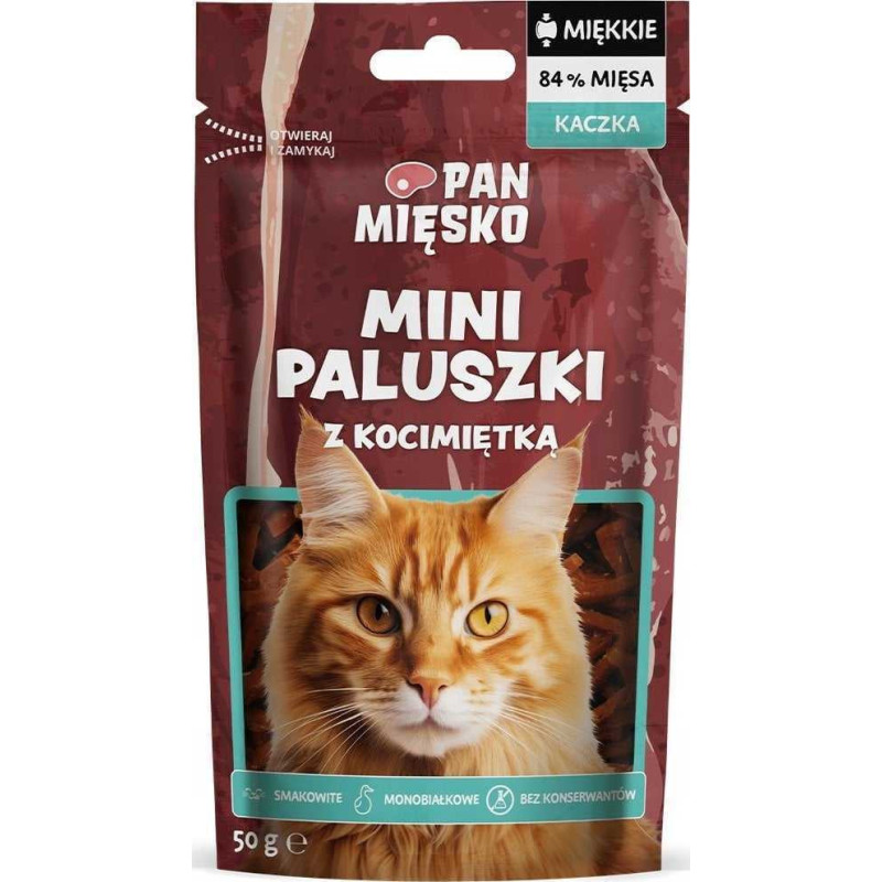 PAN MIĘSKO Pan Mięsko Cat treats Mini sticks Duck with catnip