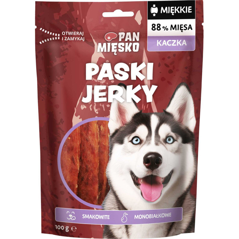 PAN MIĘSKO Pan Mięsko Dog treats Jerky Strips Duck 100g