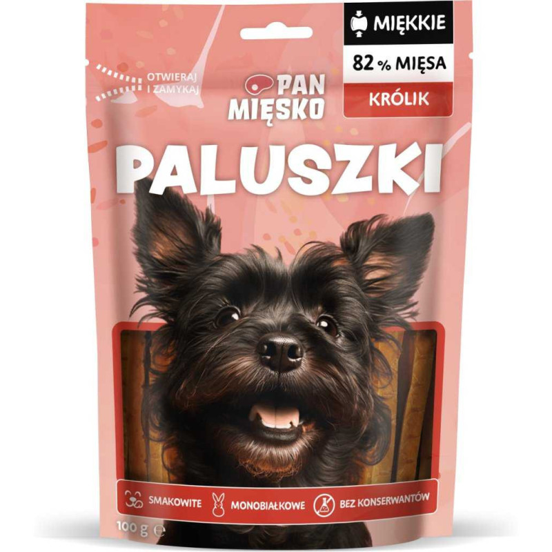 PAN MIĘSKO Pan Mięsko Dog treats Rabbit sticks 100g