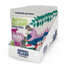 Animal Island ANIMAL ISLAND Everyday Jelly Veal“ – šlapias kačių ėdalas – 12 x 85g