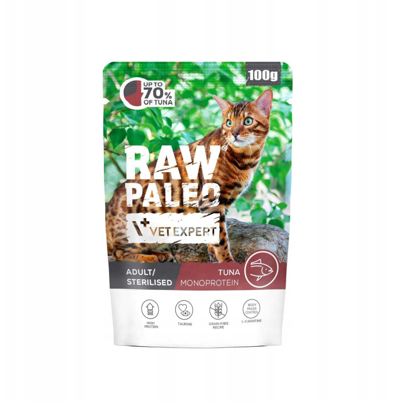 VETEXPERT VetExpert Raw Paleo Adult / Sterilised Cat Tuna 100g