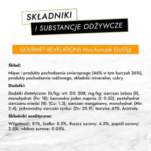 PURINA PURINA „Gourmet Revelations“ vištiena – šlapias kačių ėdalas – 2x57 g PURINA PURINA „Gourmet Revelations“ vištiena – šlapias kačių ėdalas – 2x57 g