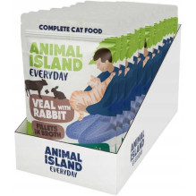 Animal Island ANIMAL ISLAND veal with rabbit pouches for cats 12x85g