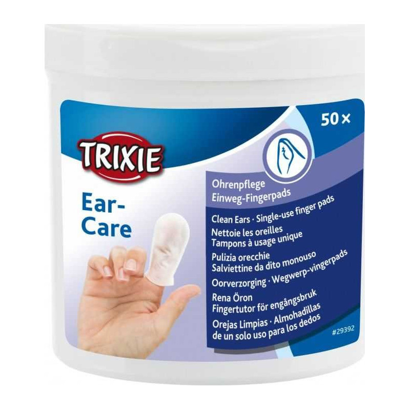 TRIXIE Trixie Ear pads for cleaning dogs and cats, 50 pieces, universal