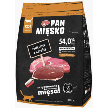 PAN MIĘSKO Pan Mięsko Veal with duck dry cat food crunchy M