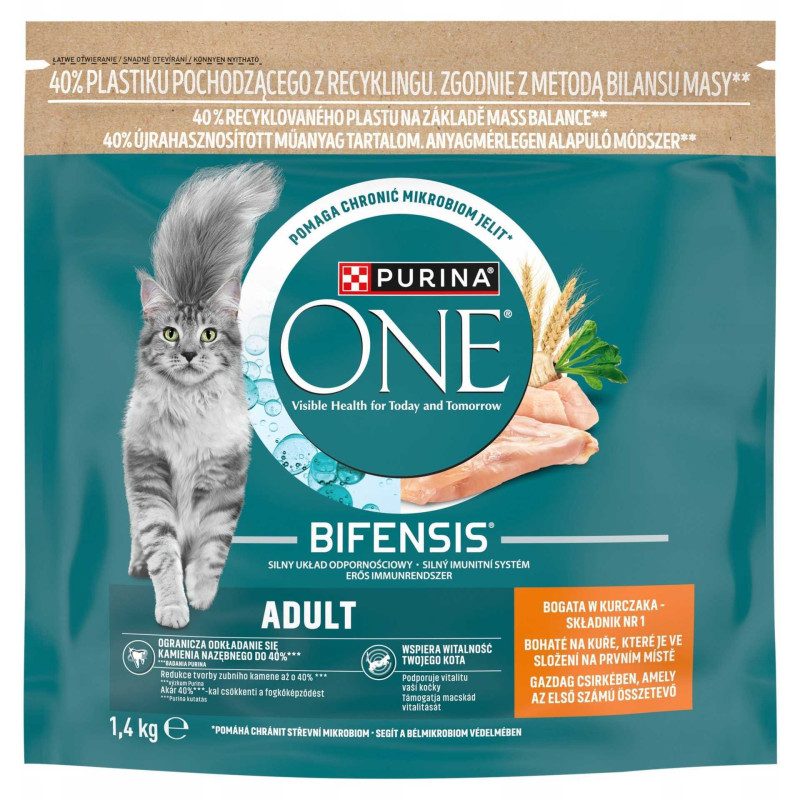 PURINA Purina ONE ADULT Kot KurczkPłneZiarna 1,4kg