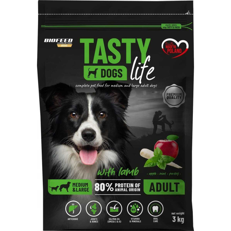 BIOFEED BIOFEED Tasty Life medium and large Lamb - dry dog food - 3kg