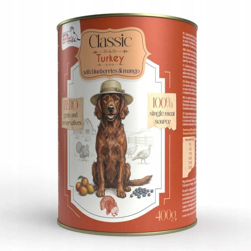 SYTA MICHA Syta Micha wet dog food turkey, blueberries and mango, grain-free