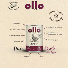 OLLO OLLO Pure Antis su obuoliais - šlapias šunų ėdalas - 400g OLLO OLLO Pure Antis su obuoliais - šlapias šunų ėdalas - 400g