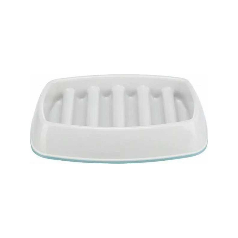 TRIXIE Trixie Slow Feeding, bowl, for cat, gray, plastic / TPR, 0.25 l / 21 ×