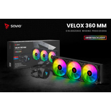 SAVIO VELOX 360 mm procesoriaus skysčio aušintuvas su ARGB