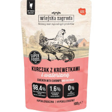 wiejska zagroda WIEJSKA ZAGRODA Chicken with Shrimps and Valerian - Wet Cat F