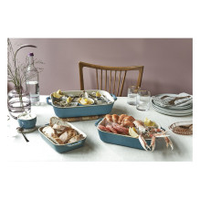 Zwilling STAUB Keramika, Gratinform, Rechteckig, Keramik, Türkis, Email, 0–300 °C