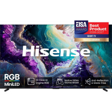 Hisense 100UR8DS RGB MiniLED TV 253 cm (100 inches), Black / Dark Grey, UltraHD / 4K, Hi-View AI Engine RGB, 180Hz panel