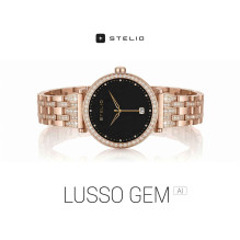 Stelio STSWL102GD LUSSO GEM AI Womens Smartwatch + YES Bracelet, Gold