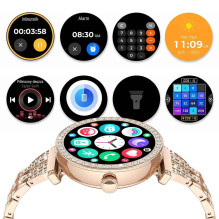 Stelio STSWL102GD LUSSO GEM AI Womens Smartwatch + YES Bracelet, Gold