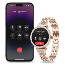 Stelio STSWL102GD LUSSO GEM AI Womens Smartwatch + YES Bracelet, Gold
