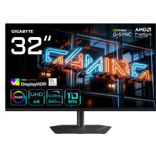 GigaByte MO32U24 QD-OLED 80 cm (31.5 inches), Black, UltraHD / 4K monitor with HDMI, DP, speakers, 240Hz panel GigaByte MO32U24 QD-OLED 80 cm (31.5 inches), Black, UltraHD / 4K monitor with HDMI, DP, speakers, 240Hz panel