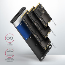 SSD ACC ENCLOSURE M.2 NVME / SATA USB-C EEM2-SB2 AXAGON SSD ACC ENCLOSURE M.2 NVME / SATA USB-C EEM2-SB2 AXAGON