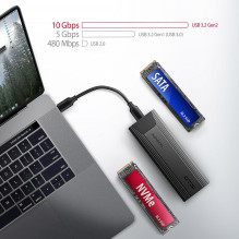 SSD ACC ENCLOSURE M.2 NVME / SATA USB-C EEM2-GTS2 AXAGON SSD ACC ENCLOSURE M.2 NVME / SATA USB-C EEM2-GTS2 AXAGON