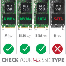 SSD ACC ENCLOSURE M.2 NVME / SATA USB-C EEM2-GTS2 AXAGON SSD ACC ENCLOSURE M.2 NVME / SATA USB-C EEM2-GTS2 AXAGON