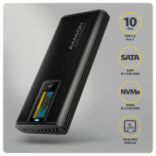 SSD ACC ENCLOSURE M.2 NVME / SATA USB-C EEM2-SD2B AXAGON