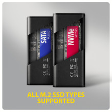 SSD ACC ENCLOSURE M.2 NVME / SATA USB-C EEM2-SD2B AXAGON