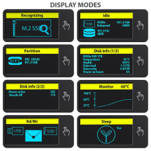 SSD ACC ENCLOSURE M.2 NVME / SATA USB3.2 EEM2-SD2 AXAGON