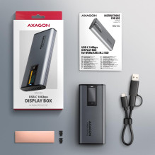 SSD ACC ENCLOSURE M.2 NVME / SATA USB3.2 EEM2-SD2 AXAGON