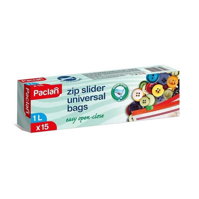 PACLAN ZIP SLIDER ŠALDYMO MAIŠELIAI 1LX15PCS 137106
