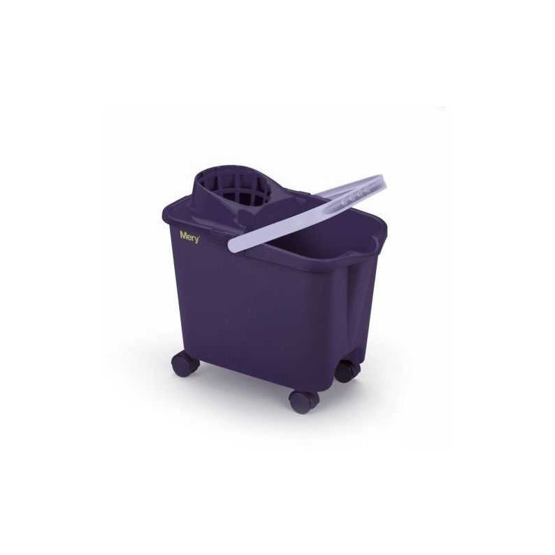 Mery kibiras 14L su mygtuku ant ratukų, violetinis