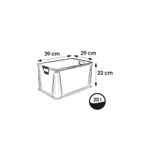 Keeper Basket Eurobox Luis Clear 39x29x22cm 20L Keeper Basket Eurobox Luis Clear 39x29x22cm 20L