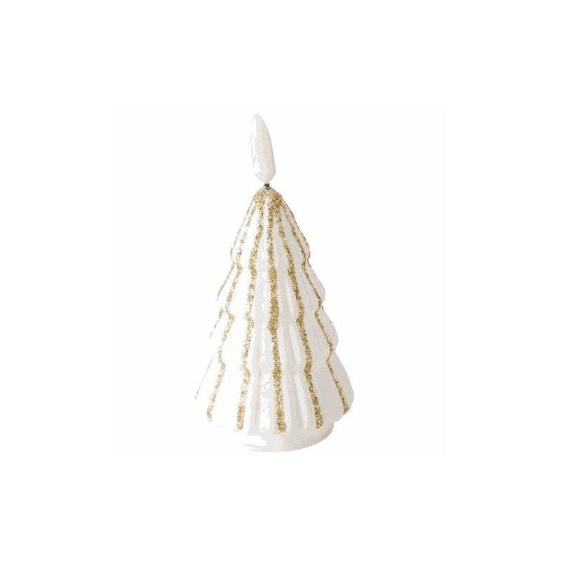 Boltze LED žvakė balta KALĖDINĖ EGLUTĖ 12x6x6cm