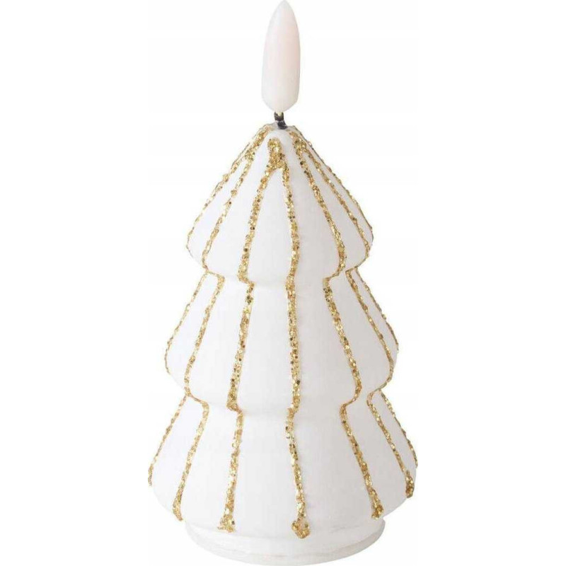 Boltze LED žvakė balta eglutė 12x6x6cm