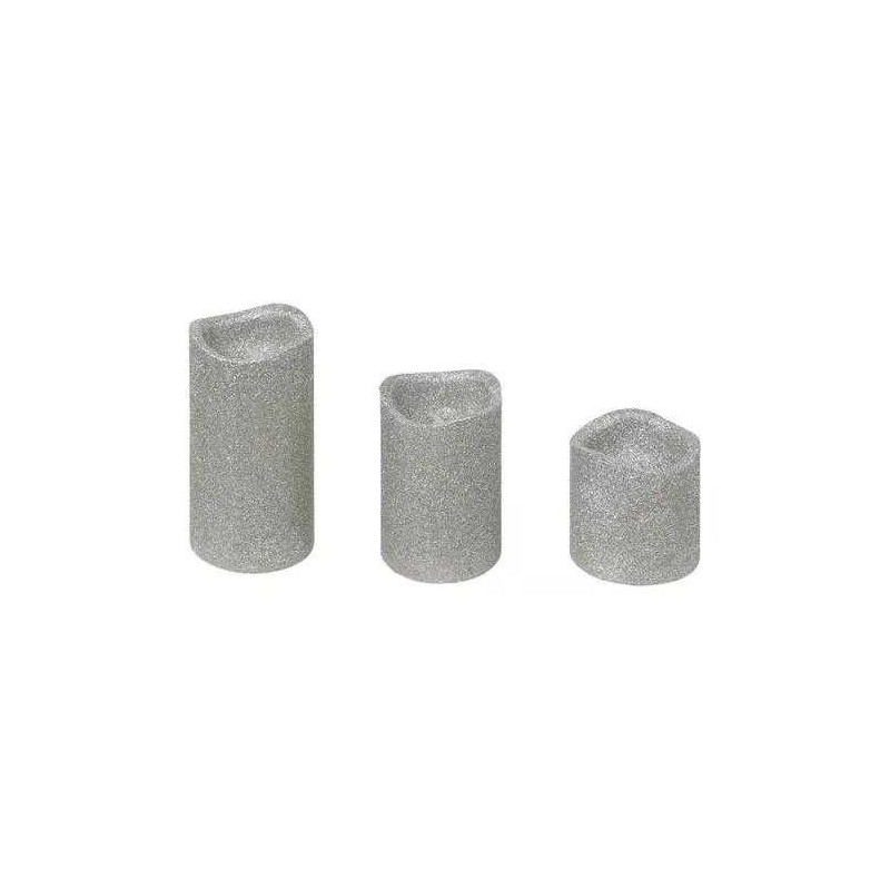 ATMOSPHERA Kalėdinių spalvų LED žvakės 3pcs