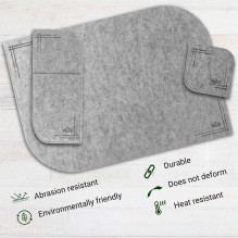 VILSTO Felt fabric table mats (18pcs) Grey VILSTO Felt fabric table mats (18pcs) Grey