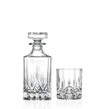 RCR WHISKEY GLASSES AND GARAFE SET 6 PCS. OP