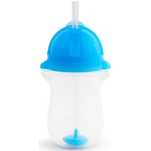 MUNCHKIN Bet kokio kampo šiaudų taurė 296ml 12m + Blue 01246101 MUNCHKIN Bet kokio kampo šiaudų taurė 296ml 12m + Blue 01246101