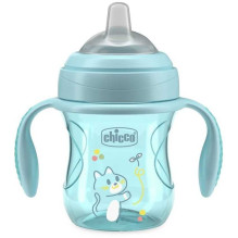 CHICCO Treniruočių taurė 200ml 6+ Blue CHICCO Treniruočių taurė 200ml 6+ Blue