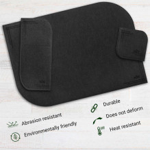 VILSTO Felt fabric table mats (18pcs) Dark grey VILSTO Felt fabric table mats (18pcs) Dark grey