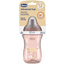 CHICCO Išplėstinė taurė 266ml 12+ rožinė CHICCO Išplėstinė taurė 266ml 12+ rožinė