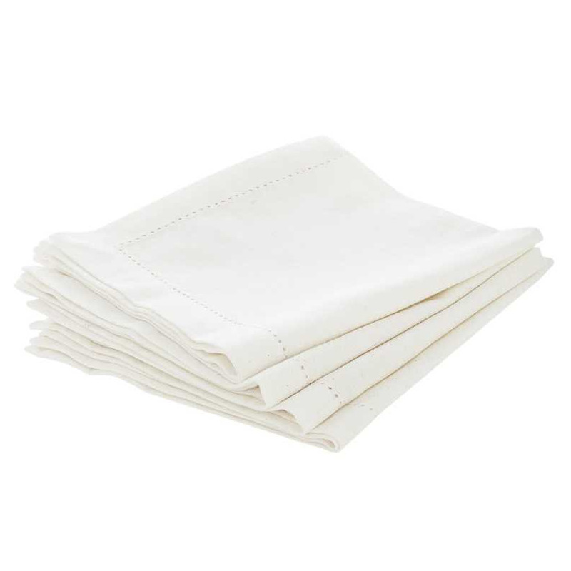 JJA NAPKIN CHAMBRAY WHITE 40X40X4
