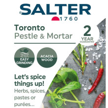 Salter BW12197EU7 Toronto grūstuvės ir piestelės rinkinys Salter BW12197EU7 Toronto grūstuvės ir piestelės rinkinys