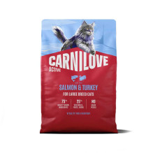 CARNILOVE Carnilove Cat Aktyviems didelių veislių šunims su lašiša ir kalakutiena 2 kg