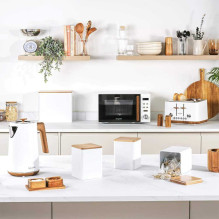 Salter BW12899WEU7 Toronto Bread Bin White / Wooden