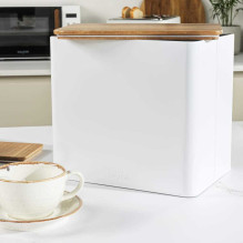 Salter BW12899WEU7 Toronto Bread Bin White / Wooden