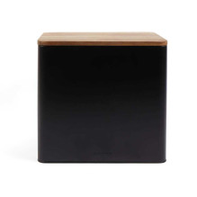 Salter BW128991 Toronto Bread Bin Black / Wooden