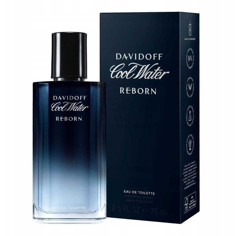 Davidoff Cool Water Reborn (EDT) Eau de Toilette for Men 75 ml